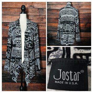 Jostar Cardigan Top 2XL Open Boho Tribal Aztec Stretch Made in USA